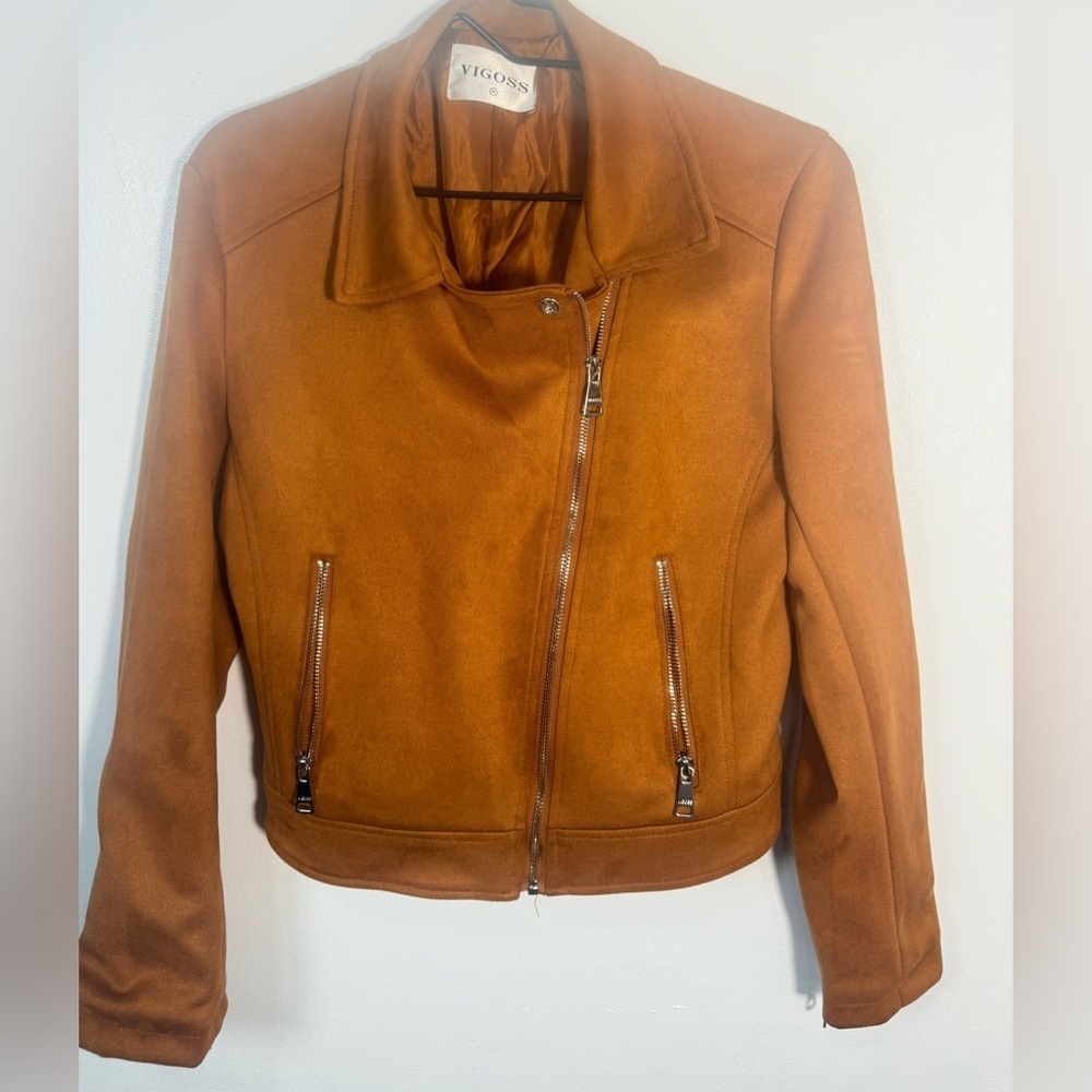 Vigoss Women's Brown Leather Jacket - Picture 2 of 11